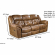 Denver Manual Double Reclining Sofa in Tufted Saddle Brown Top Grain Leather